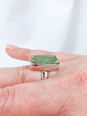 Green Kyanite Sterling Silver Ring