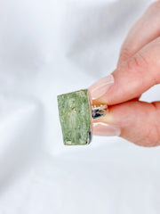 Green Kyanite Sterling Silver Ring