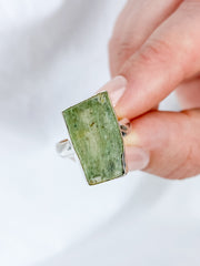 Green Kyanite Sterling Silver Ring