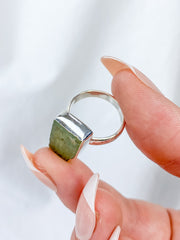 Green Kyanite Sterling Silver Ring