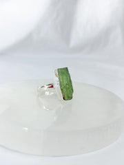 Green Kyanite Sterling Silver Ring