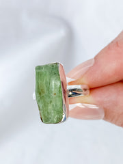 Green Kyanite Sterling Silver Ring