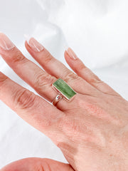 Green Kyanite Sterling Silver Ring