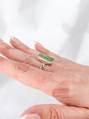 Green Kyanite Sterling Silver Ring