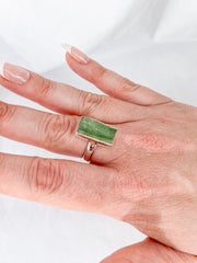 Green Kyanite Sterling Silver Ring