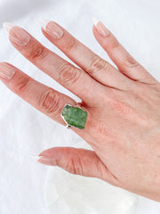 Green Kyanite Sterling Silver Ring