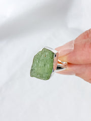 Green Kyanite Sterling Silver Ring