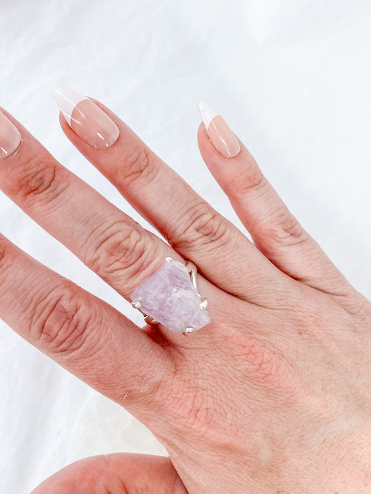 Kunzite Sterling Silver Ring
