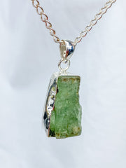 Green Kyanite Sterling Silver Pendant