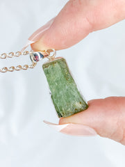 Green Kyanite Sterling Silver Pendant