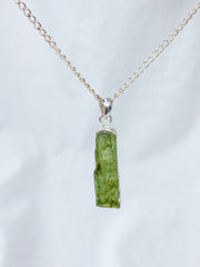 Green Kyanite Sterling Silver Pendant
