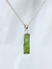 Green Kyanite Sterling Silver Pendant