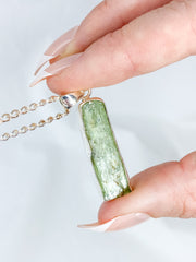 Green Kyanite Sterling Silver Pendant