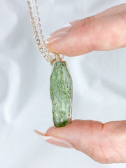 Green Kyanite Sterling Silver Pendant