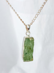 Green Kyanite Sterling Silver Pendant