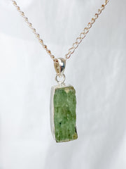 Green Kyanite Sterling Silver Pendant