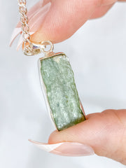 Green Kyanite Sterling Silver Pendant