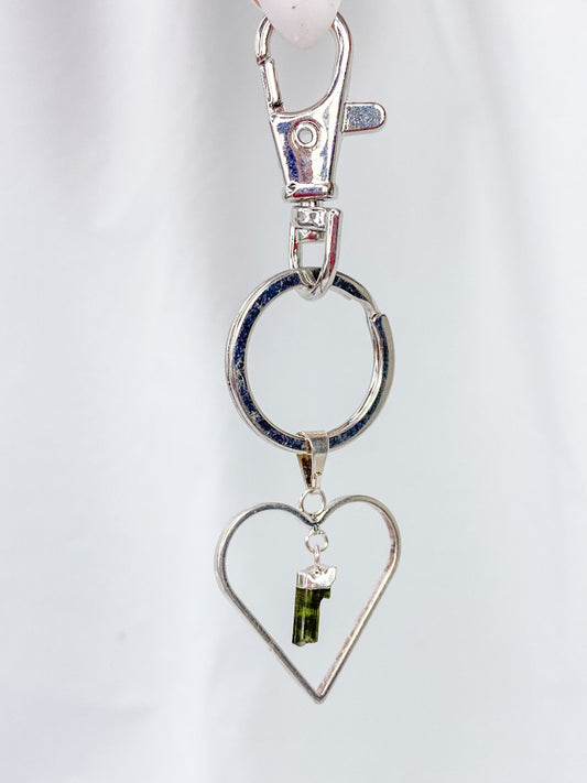 Love Crystals Keyring Green Tourmaline