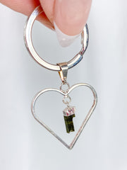 Love Crystals Keyring Green Tourmaline