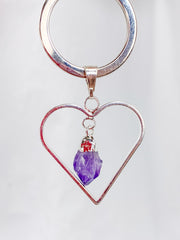 Love Crystals Keyring Amethyst