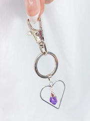 Love Crystals Keyring Amethyst