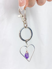 Love Crystals Keyring Amethyst