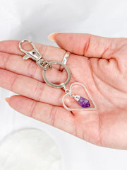 Love Crystals Keyring Amethyst