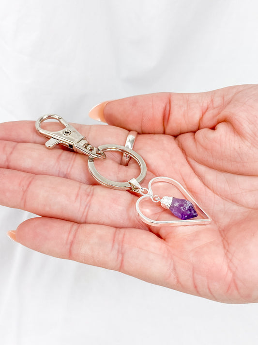 Love Crystals Keyring Amethyst
