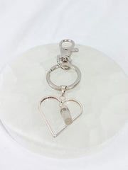 Love Crystals Keyring Selenite
