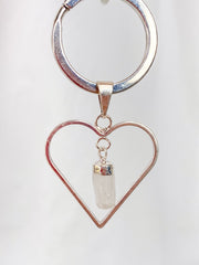 Love Crystals Keyring Selenite