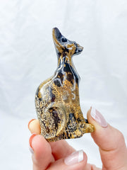 Jasper Sphynx Cat Carving