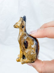 Jasper Sphynx Cat Carving