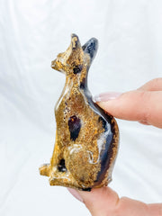 Jasper Sphynx Cat Carving