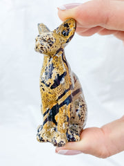 Jasper Sphynx Cat Carving