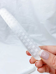 Selenite Seed Of Life Wand Rounded