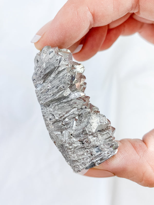 Amethyst Silver Titanium Treated Cluster 53g