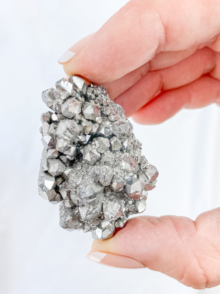 Amethyst Silver Titanium Treated Cluster 37g