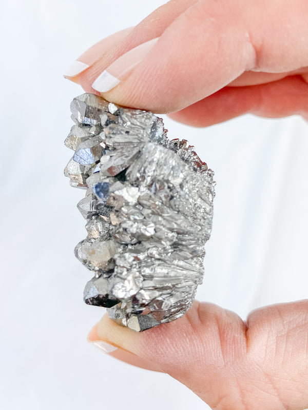 Amethyst Silver Titanium Treated Cluster 37g