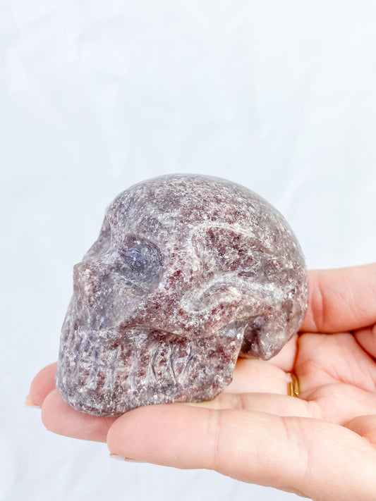 Lepidolite Skull 258g
