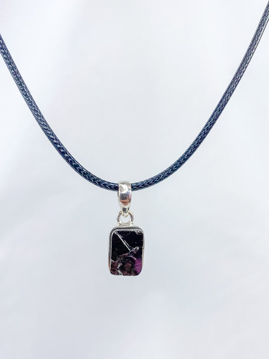 Elite Shungite Silver Pendant | Square
