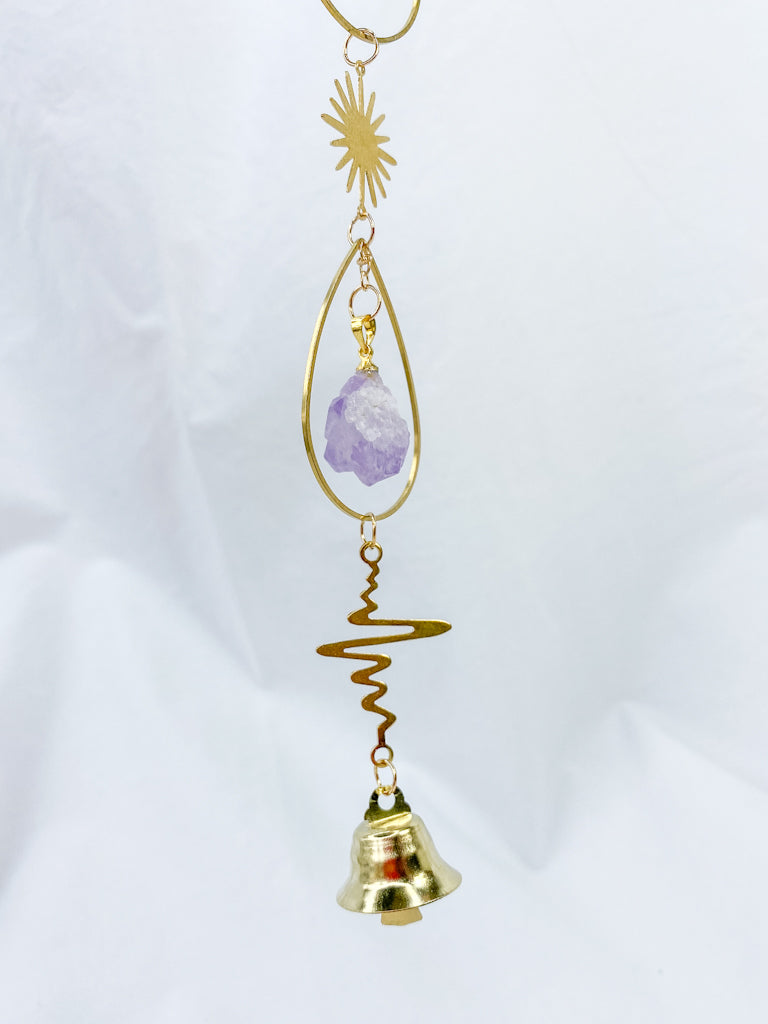 Amethyst Bell TearDrop SunCatcher