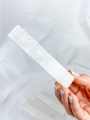 Selenite Seed of Life Natural Wand | Small