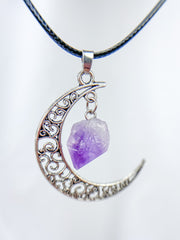 New Moon Amethyst Pendant