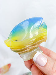 Tropical Onyx Fish Carving