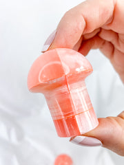Onyx Orange Mushroom Carving