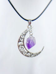 New Moon Amethyst Pendant