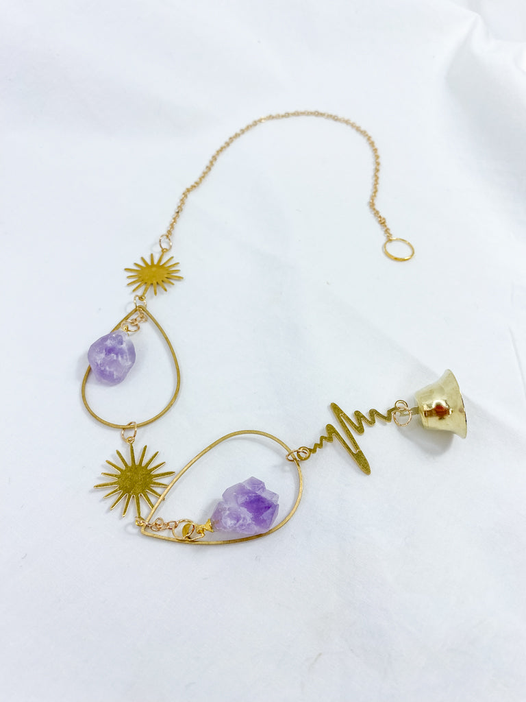 Amethyst Bell TearDrop SunCatcher