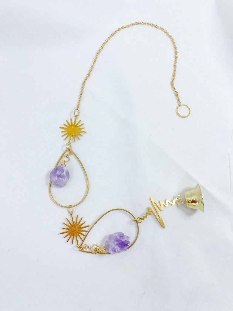 Amethyst Bell TearDrop SunCatcher