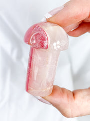 Onyx Pink Mushroom Carving
