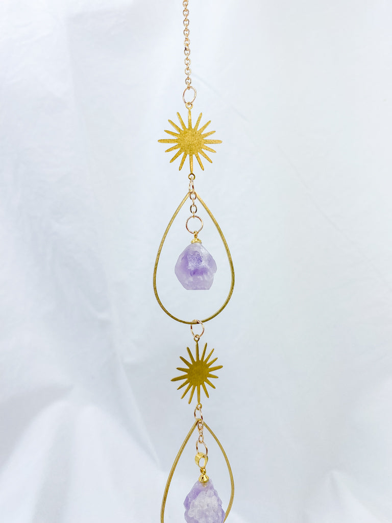 Amethyst Bell TearDrop SunCatcher